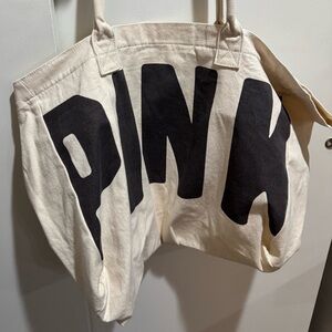 PINK Canvas Tote Bag
